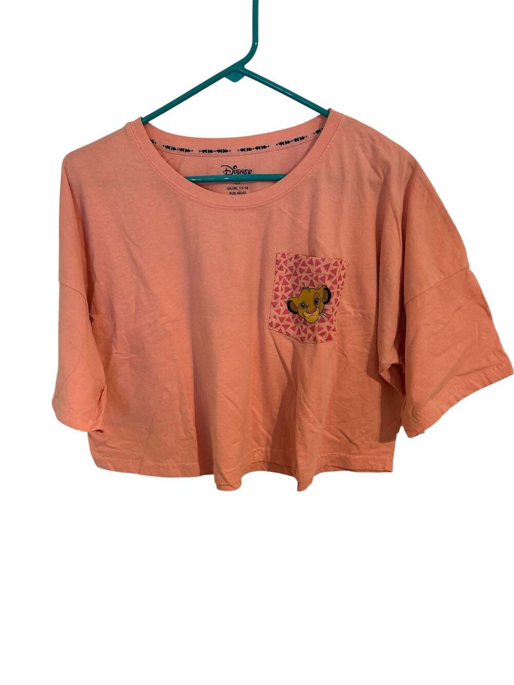 Disney The Lion King Simba Graphic Pocket Crop Top T-Shirt